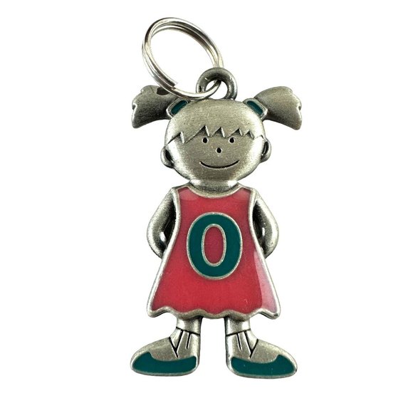 GANZ Jewelry - Ganz Silver Tone Charm Pendant Little Girl "O" Monogram Initial Letter